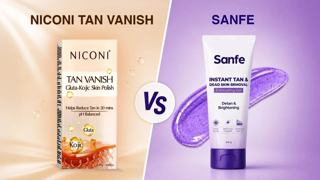 Niconi Tan Vanish Vs Sanfe Exfoliating Gel