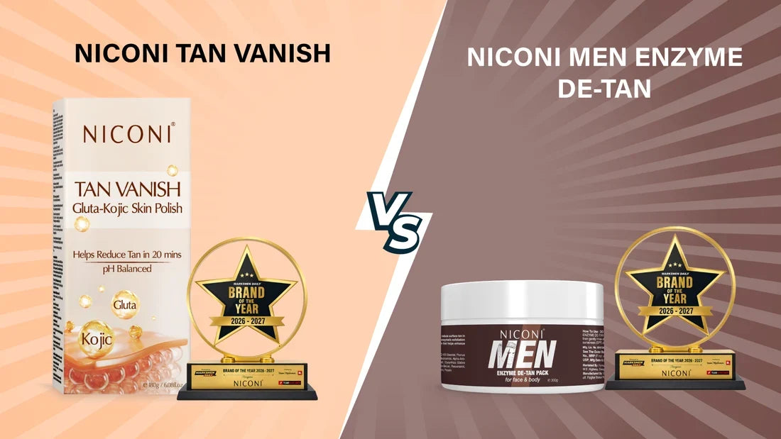Niconi Tan Vanish vs Niconi Men Enzyme De-Tan