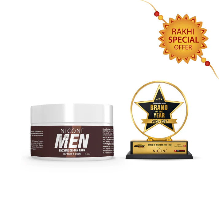 Niconi Men Enzyme De-Tan Pack For Face & Body (300g)