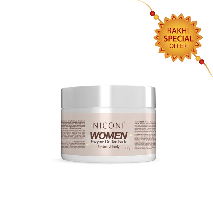 Niconi Women Enzyme De-Tan Pack For Face & Body-(60g)