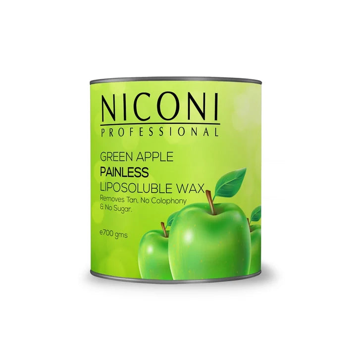 NICONI Painless Liposoluble Hair Removal Wax (Green Apple) 700gms