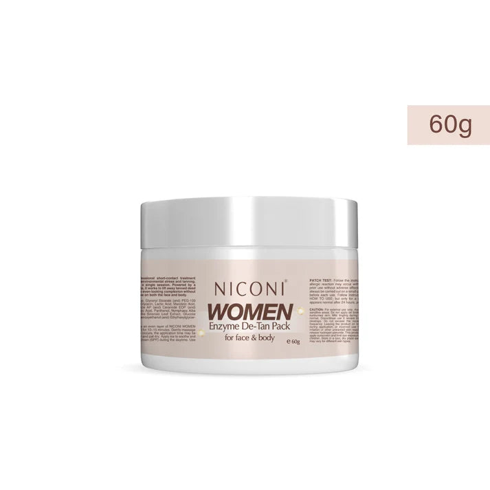 Niconi Women Enzyme De-Tan Pack For Face & Body-(60g)